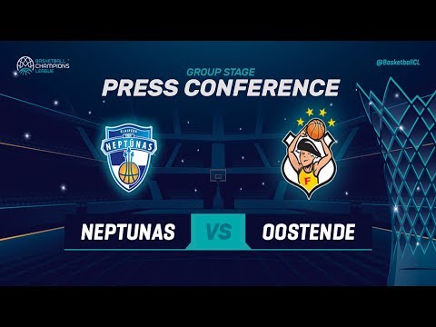 Neptunas Klaipeda v Filou Oostende - Press Conference - Basketball Champions League 2018-19