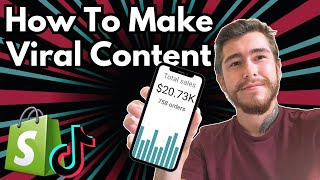 How To Make Viral TikToks That Generate Sales (Full Tutorial) | Shopify Dropshipping 2023