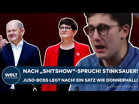 Video Thumbnail: SPD: Nach "Shitshow"-Spruch! Paukenschlag! "Punkt!" Juso-Boss stinksauer! Ein Satz wie Donnerhall!