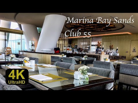 luxury Club 55 Marina Bay Sands Singapore, Lunch, Dinner & free Champaign, 4K Singapur Luxury Hotel