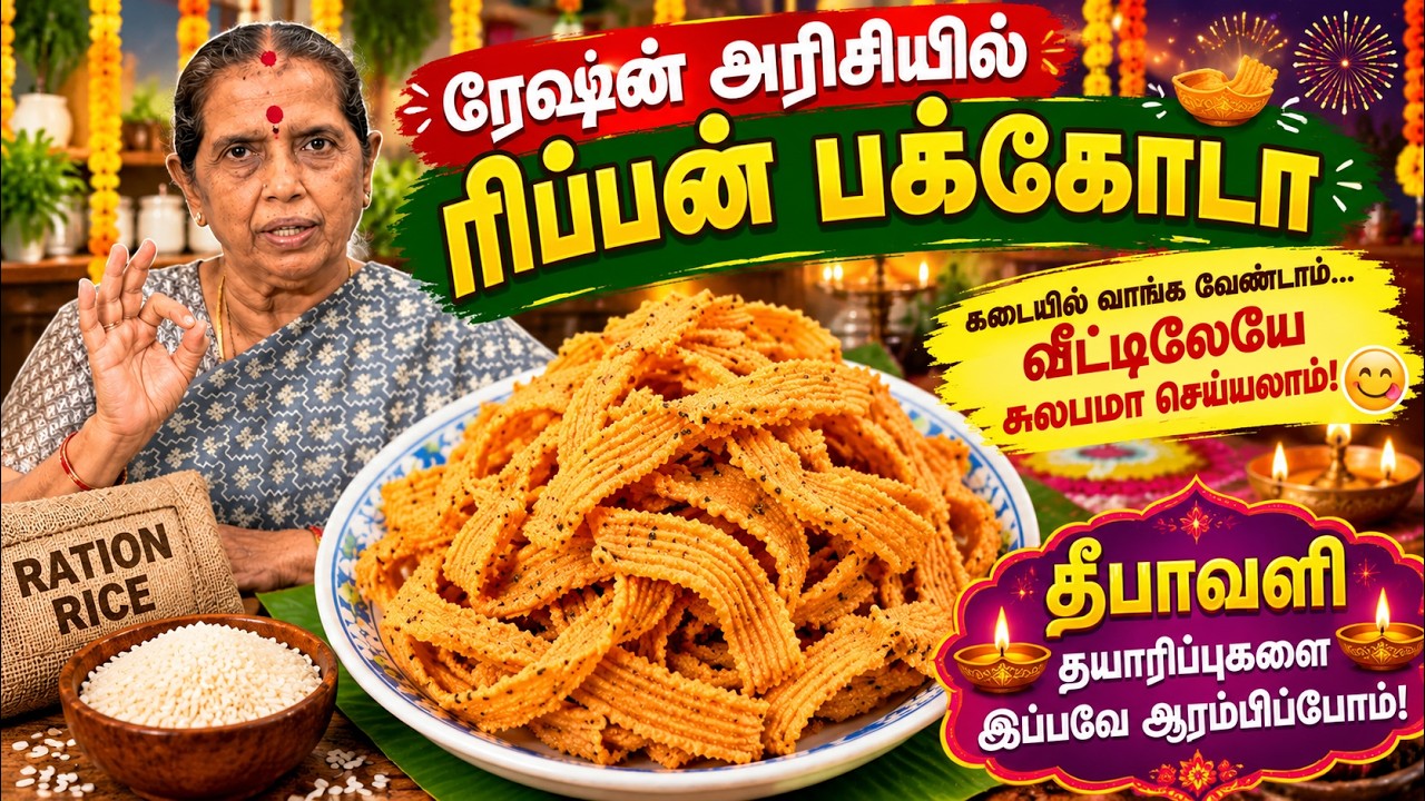 🪔 ரேஷன் அரிசியில் ரிப்பன் பக்கோடா 😍 |💥 கடையில் வாங்?