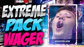 HE ALMOST DIED! NBA 2K15 EXTREME PACK OPENING VS JESSERTHELAZER