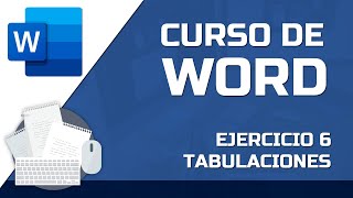 37 Ejercicio práctico de Tabulaciones - CURSO DE WORD GRATIS
