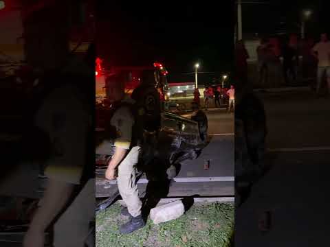 Acidente grave em Várzea da Palma na rotatória. Uma criança foi arremessada e veio a óbito no local