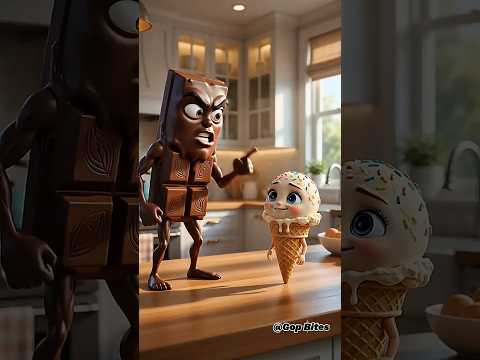 Ice Cream Didn't Deserve This... 😭🍨#shorts #foodanimation #choclate