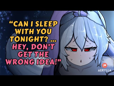 Your Tsundere Wolfgirl Roommate is Scared of a Thunderstorm [ASMR Roleplay] [Wolf Girl Speaker]