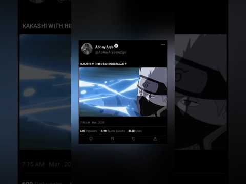 KAKASHI WITH HIS LIGHTNING BLADE⚡