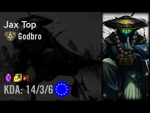 Jax Top vs Jarvan IV - Godbro - EUW Challenger Patch 6.13