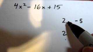 Difficult Trinomial Factoring Using the Criss-cross Method; Example 3