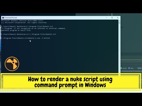Nuke tutorial | How to render a nuke script using command prompt in Windows