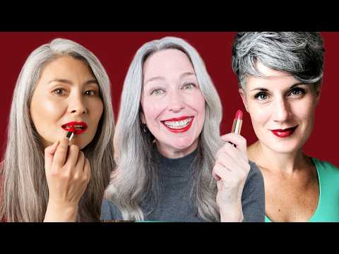 *These* are the Most Popular Red Lipsticks for Women Who Rock Their Gray Hair