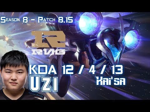 RNG Uzi KAI'SA vs XAYAH ADC - Patch 8.15 KR Ranked