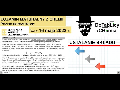 W celu ustalenia składu stałej mieszaniny wodorowęglanu ZADANIE 11 CKE 2022 MAJ.#chemia  #chemistry