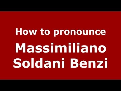 How to pronounce Massimiliano Soldani Benzi (Italian/Italy) - PronounceNames.com