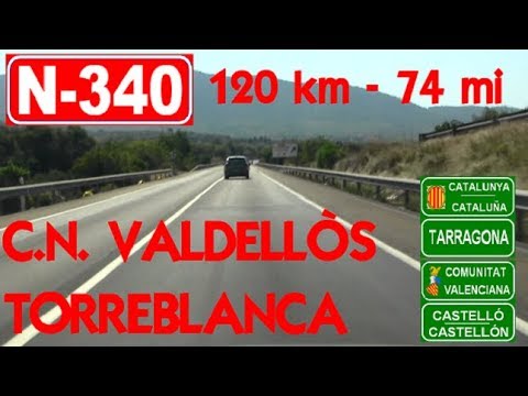 120 km - N-340 VANDELLÒS - TORREBLANCA Nordeste de España / 74 ml - Northeast of Spain