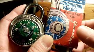 American combination padlock picked