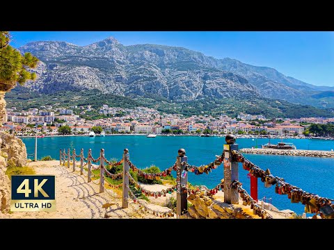 Makarska Croatia 4K Makarska Riviera Walking Tour 2025
