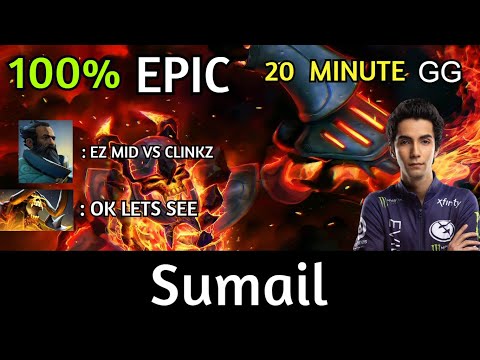 EPIC MATCH Sumail MID VS KUNKKA  DOTA 2  CLINKZ FULL GAMEPLAY