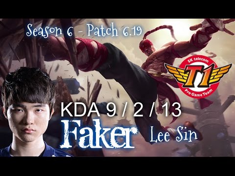 SKT T1 Faker LEE SIN vs REK'SAI Jungle - Patch 6.19 KR Ranked | League of Legends