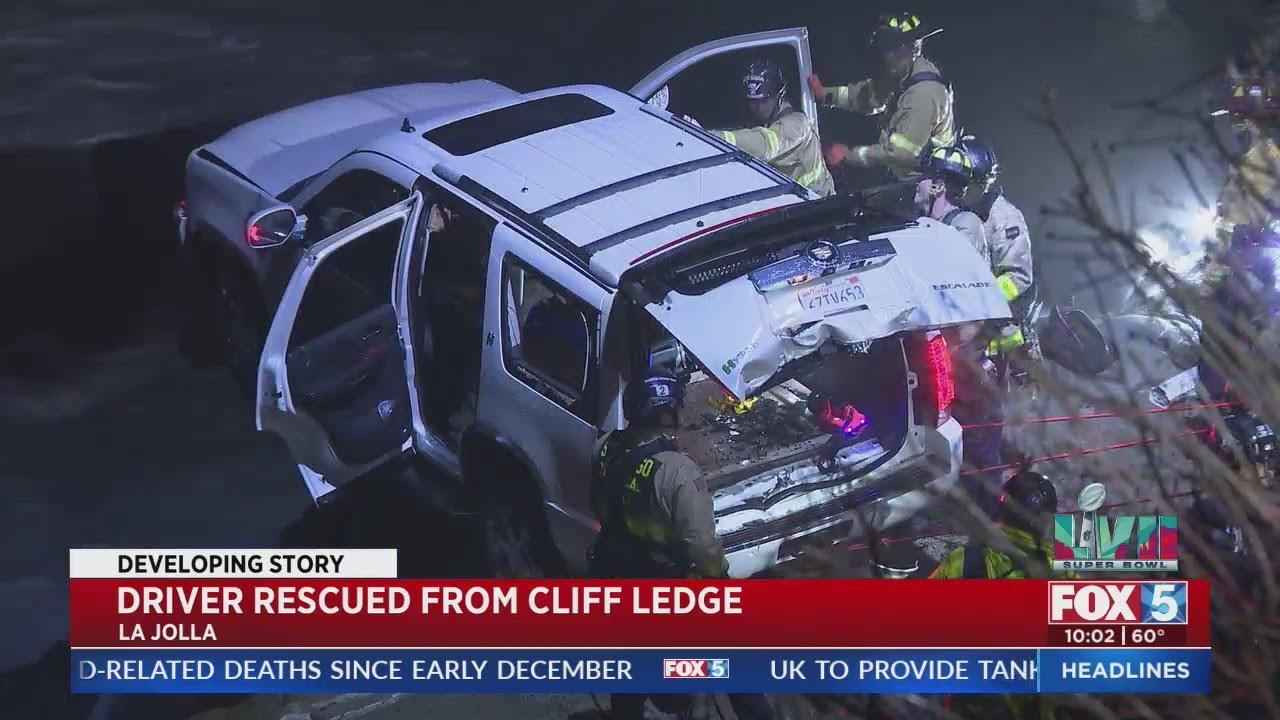Driver Rescued From Cliff Ledge