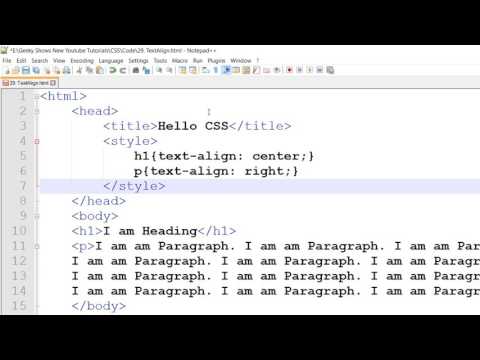 How to align text in CSS Hindi