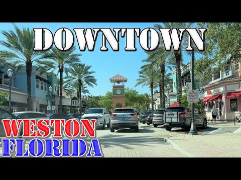 Weston - Florida - 4K Downtown Drive