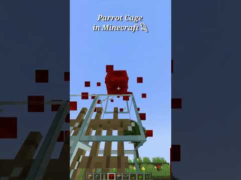How to build a Parrot cage in minecraft #shorts #minecraft #tutorial