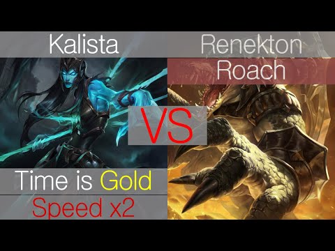 [2배속] T1 탑 로치 레넥톤 vs 칼리스타 / Speed x2 T1 Top Roach Renekton vs Kalista / 리그오브레전드 롤 라이너 프로게이머 라인전 한타
