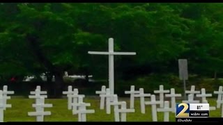 Memorial Day crosses removed after complaints
