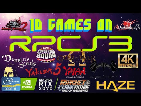 10 Games On RPCS3 Tru4K-IR - i9 9900K - RTX 3070 - January 2021