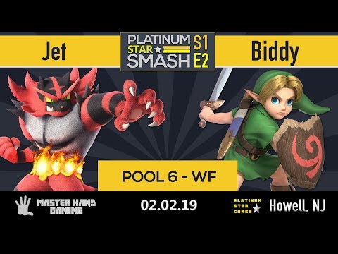 Platinum Star Smash S1:E2 - Jet (Incineroar) vs Biddy (Young Link) - Pool 6 WF