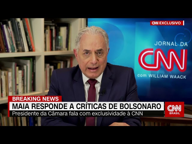 Ao vivo na CNN, Bolsonaro e Maia entram em conflito público