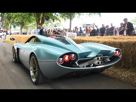 Brand New $7.5 Million Pagani Huayra CODALUNGA Sound, Revs, Accelerations at Goodwood FOS 2022!