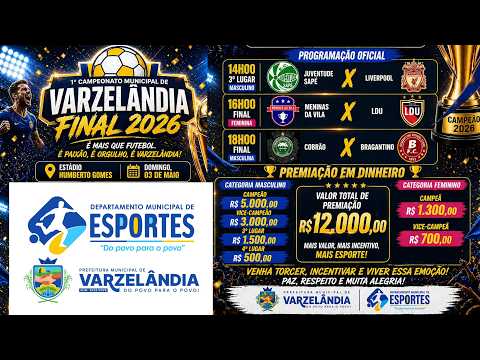 COBRÃO x BRAGANTINO - FINAL MASCULINA 1º Campeonato Varzelândia MG