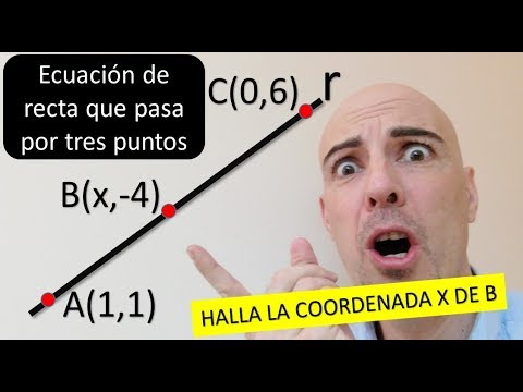 ▷ ECUACIÓN DE UNA RECTA QUE PASA POR TRES PUNTOS COLINEALES. Aplicación. Coordenada desconocida