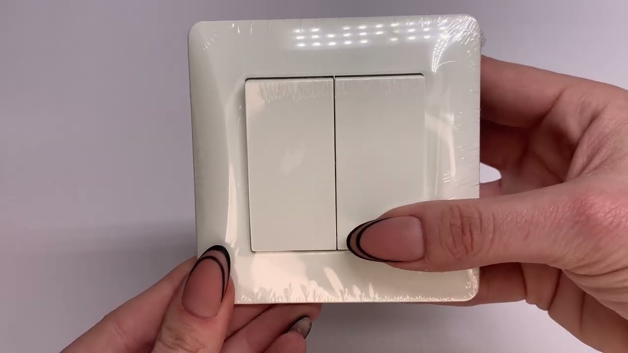 Выключатель двухклавишный VIDEX BINERA белый VF-BNSW2-W