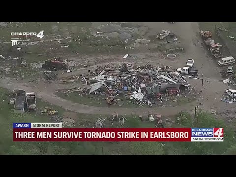 3 men survive close encounter with Earlsboro tornado