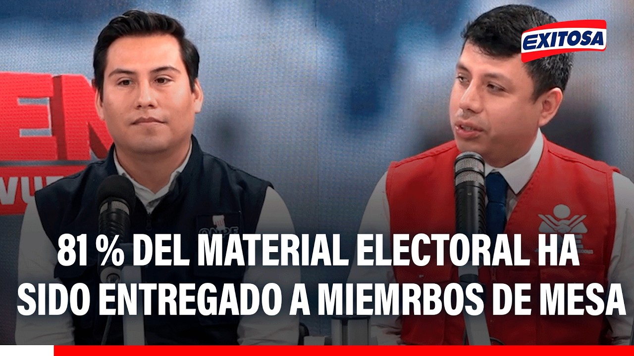 🔴🔵 Más de 81 % del material electoral ha sido entregado a los miembros de mesa