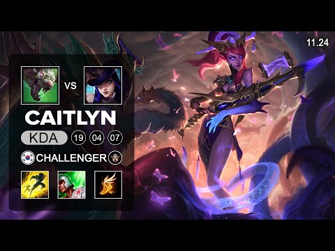 Caitlyn ADC vs Twitch - KR Challenger - PreSeason 12 Patch 11.24