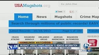 Mugshot website wants money to remove information