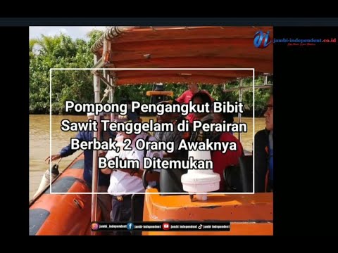 Pompong Pengangkut Bibit Sawit Tenggelam di Perairan Berbak