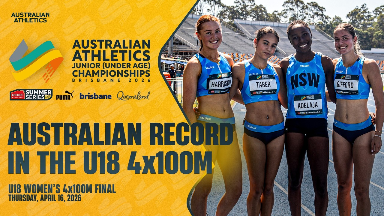 NSW break Australian record in U18 4x100m relay | 2026 Australian Athletics Junior Championships 