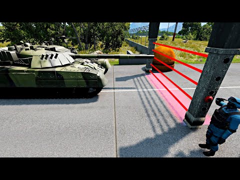 Cars vs Laser Gate | BeamNG.Drive
