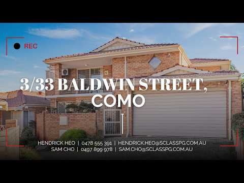 3/33 Baldwin Street, Como, WA 6152, 3 rūma, 2 rūma horoi, Townhouse
