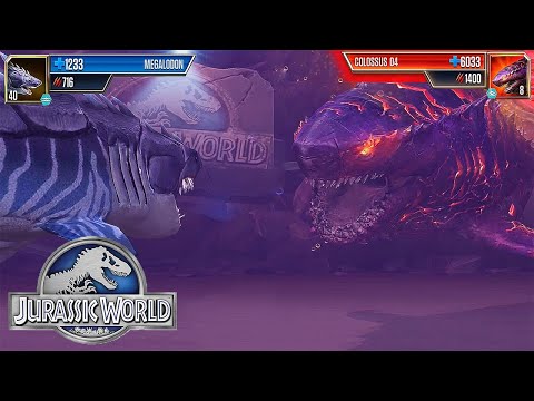 MEGALODON VS COLOSSUS 04 (SHARK BOSS) - AQUATIC BATTLE || JURASSIC WORLD THE GAME