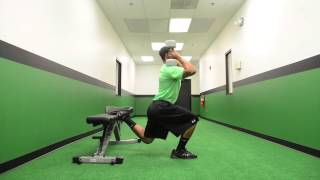 294. Dumbbell Front Rear Foot Elevated Split Squat