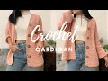 Easy Cardigan Crochet Tutorial Modern Crochet Cardigan With Buttons Free Crochet Patterns XS XXL