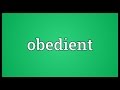 Obedient Meaning