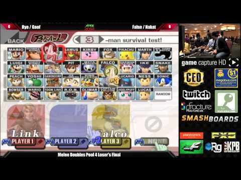Super Smash Bros Brawl Singles/Doubles Pools - Day 2 Part 2 - Apex 2014 Tournament