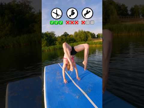 Extreme AIRTRACK Turn Challenge auf dem SEE 💧 #backflip #Salto #challenge